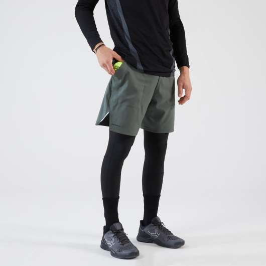 2-i-1 Shorts Med Tights - Thermic - Grå/kaki/svart