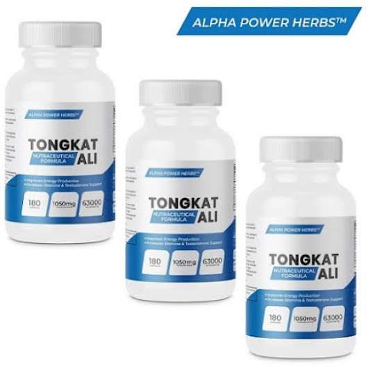 3 x Alpha Power Herbs Tongkat Ali, 180 caps - Leverans v.49