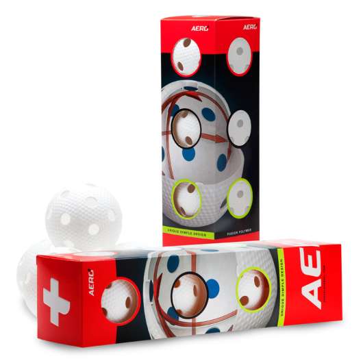 Aero Plus Floorball 4-pack White