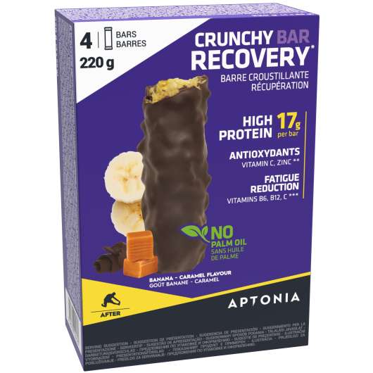 Aptonia, Bar Crunchy Banan 55 g X 4, Proteinbar