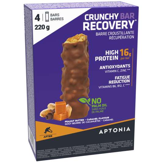 Aptonia, Bar Crunchy Jordnöt 55 g X 4, Proteinbar