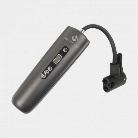 Batteridriven minipump M-Wave Elumatik USB 2, med digital tryckmätare (manometer)