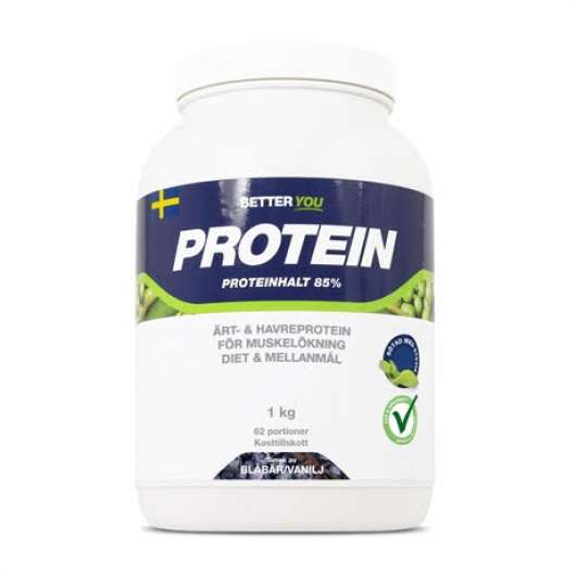 Better You Ärt och Havre Protein 1kg - Blåbär Vanilj