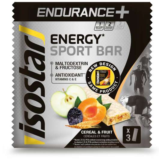 Energibar Energy Sport Bar Endurance+ Müsli Och Frukt 3x40 g