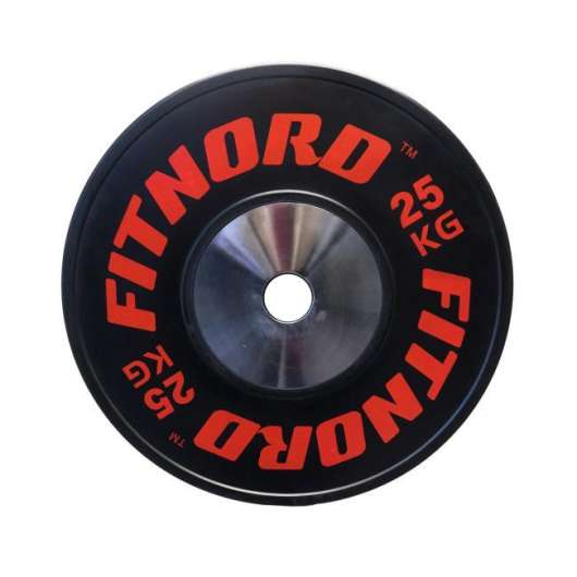 FitNord Tävlingsviktskiva 25 kg, PRO Bumper Plate