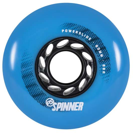 Fyra Inlines-hjul Powerslide Spinner Blue 80 Mm/88a Blå