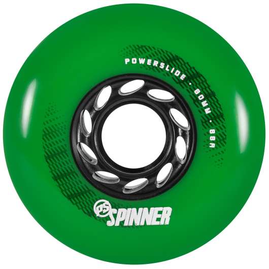 Fyra Inlines-hjul Powerslide Spinner Grön 80mm / 88a Grön