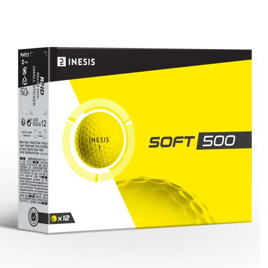 Golfboll - Soft 500 - 12-pack Gul
