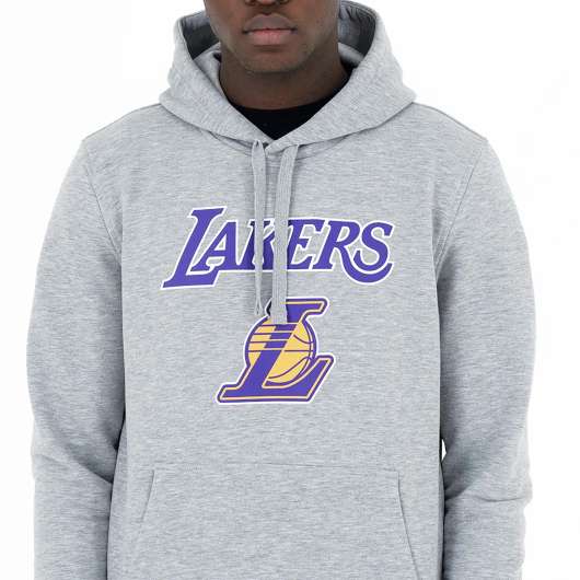 Huvtröja För Basket Nba - Hoodie Los Angeles Lakers Grå