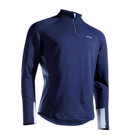 långärmad tröja för tennis tsw th 1/2 blixtlås marinblå