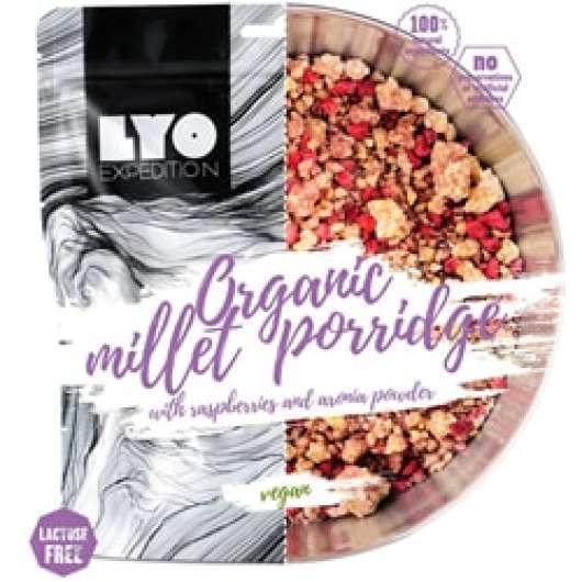 Lyofood Organic Millet Porridge With Raspberries & Aronia Powder