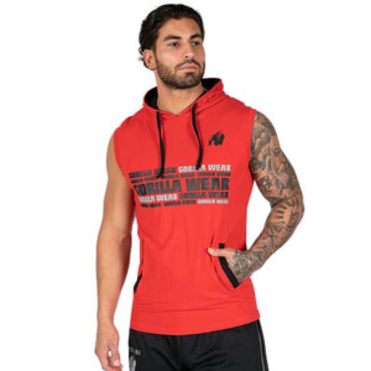 Melbourne S/L Hooded T-Shirt, red, large