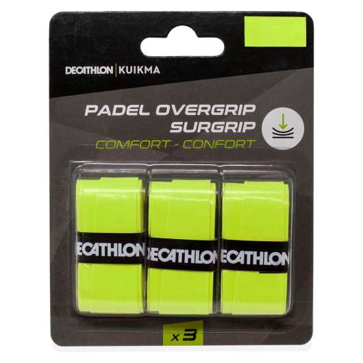 Padel Grepplinda Overgrip Komfort 3-pack Gul