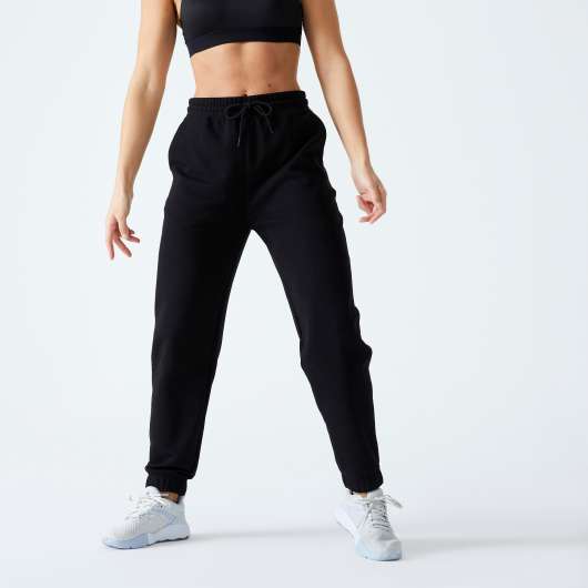 Pantalon Regular Fitness Femme - 500 Essentials Noir