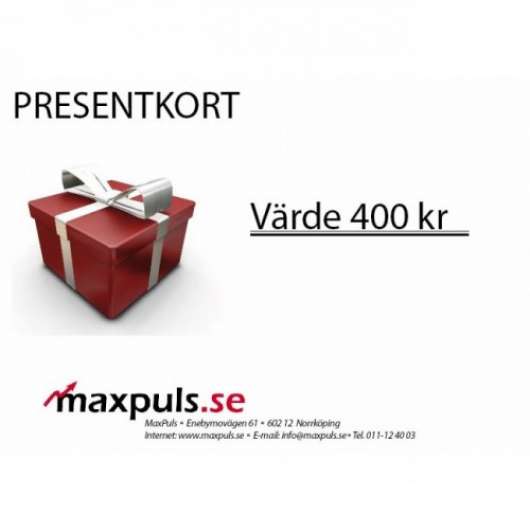 Presentkort MaxPuls.se 400 kr