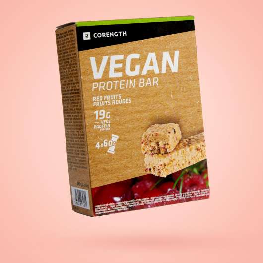 Proteinbar Vegan Röda Bär X4