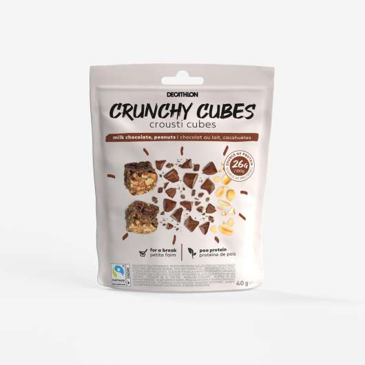 Proteinsnacks Med Choklad Och Jordnöt 40 g - Crunchy Cubes