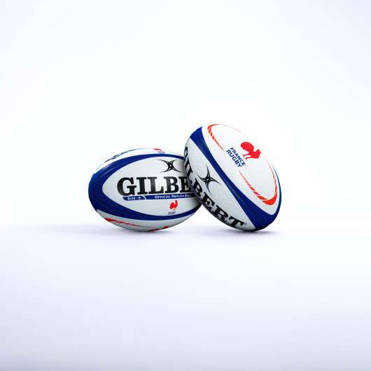 Rugbyboll Storlek 5 - Gilbert Replica France Vit Blå Röd