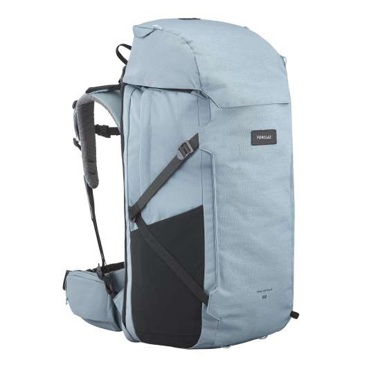 ryggsäck för vandring och resor öppnas som resväska 50 l - travel 500 - dam