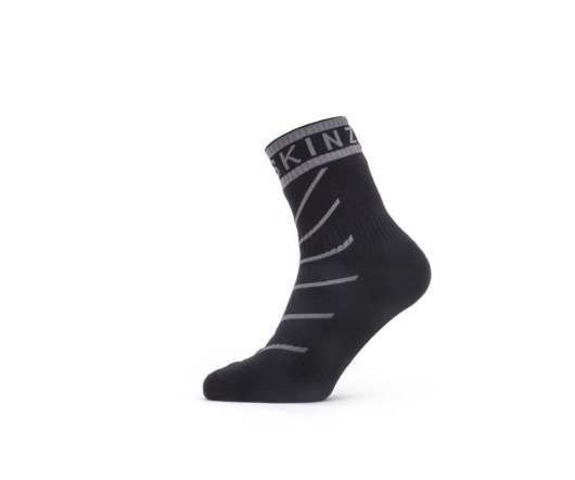 Sealskinz Waterproof Warm Weather Ankle Socks with Hydrostop Black/Grey
