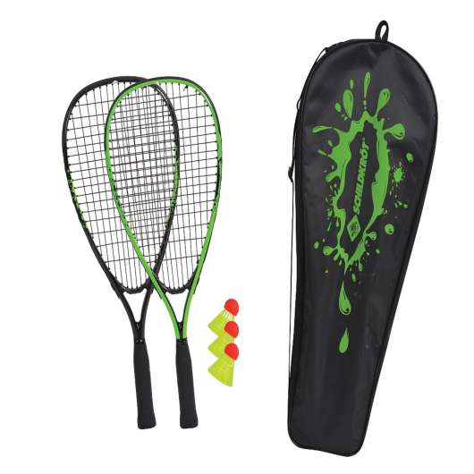 Set Speed Badminton 2 Racket Och 3 Speeders