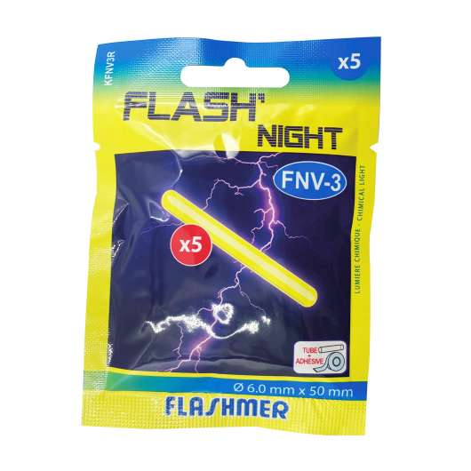 Självlysande Pinnar Fnv-3 Flash Night T3 6x50 Mm 5-pack
