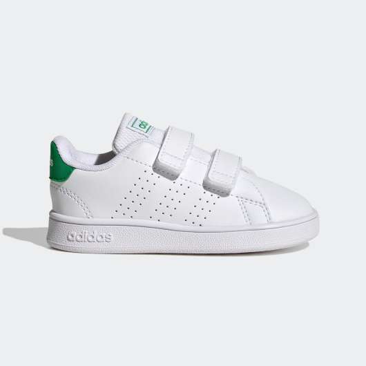 Sneakers Med Kardborrband - Advantage - Baby Vit/grön