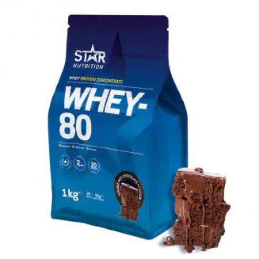 Star Nutrition Whey 80 1kg - Double Rich Chocolate