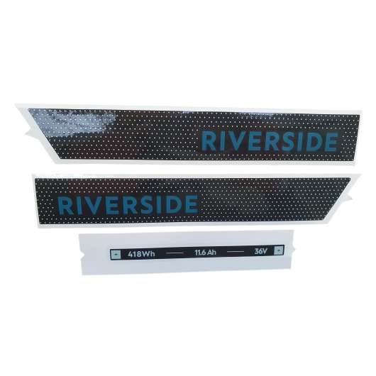 Stickers Batteri Riverside 540e Gröngrå/mörkblå