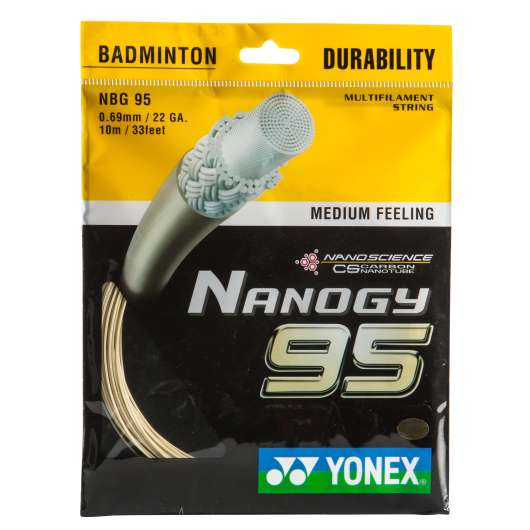 Strängning Till Badmintonracket Nanogy 95 Vit