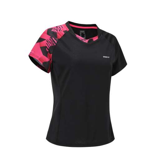 T-shirt För Badminton - Lite 560 - Dam Svart/neon