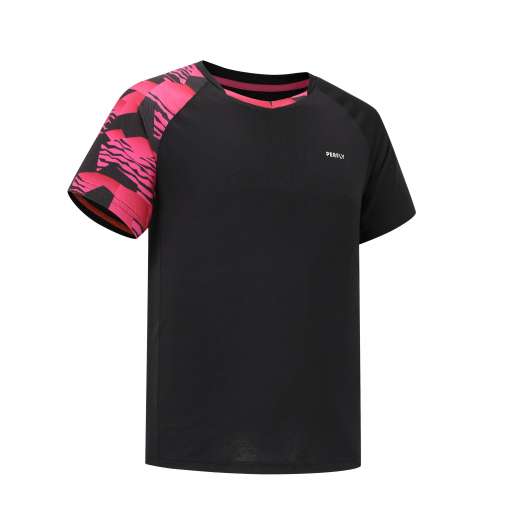T-shirt För Badminton - Lite 560 - Herr Svart/neonrosa