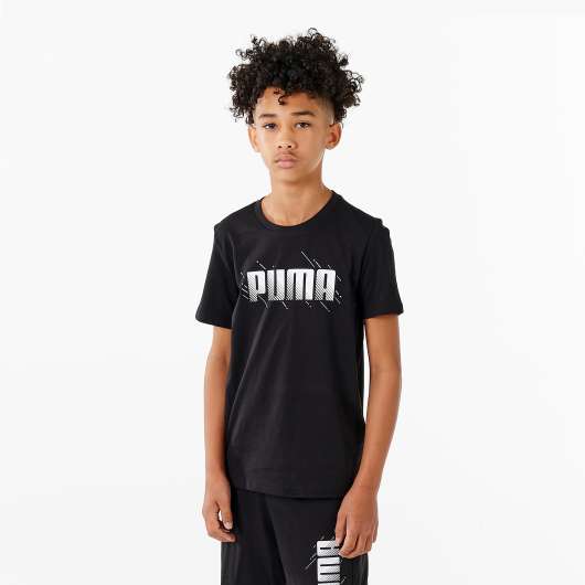 T-shirt Puma Junior Svart Med Tryck