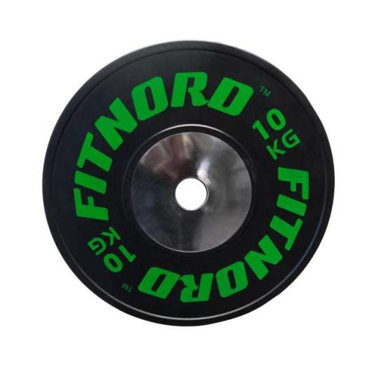 Tävlingsviktskiva 10 kg, PRO Bumper Plate, FitNord