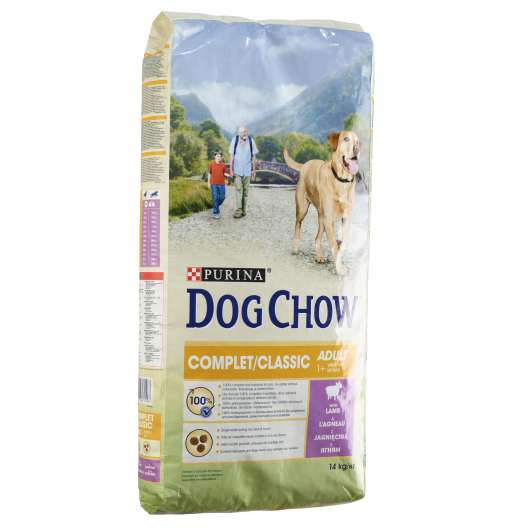 Torrfoder Hund Vuxen Komplett/klassiskt Lamm Dog Chow 14 Kg
