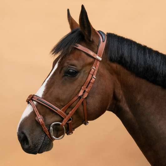Träns Läder Engelsk Nosgrimma - 900 - Häst Och Ponny Ljusbrun