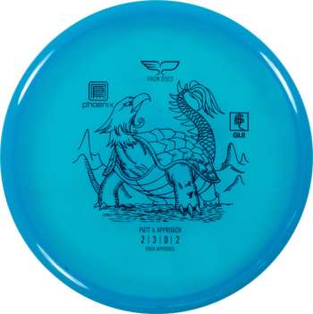 Yikun Phoenix Line Gui Putter Frisbee golf disc, Ljusblå